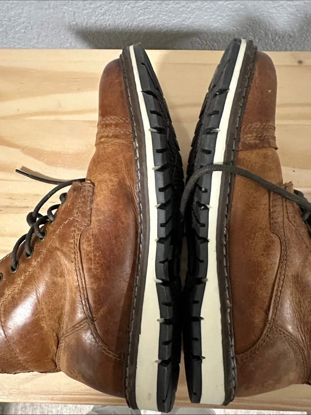 Franko Fortini Brown Men's Leather Lace-Up Winter Boots